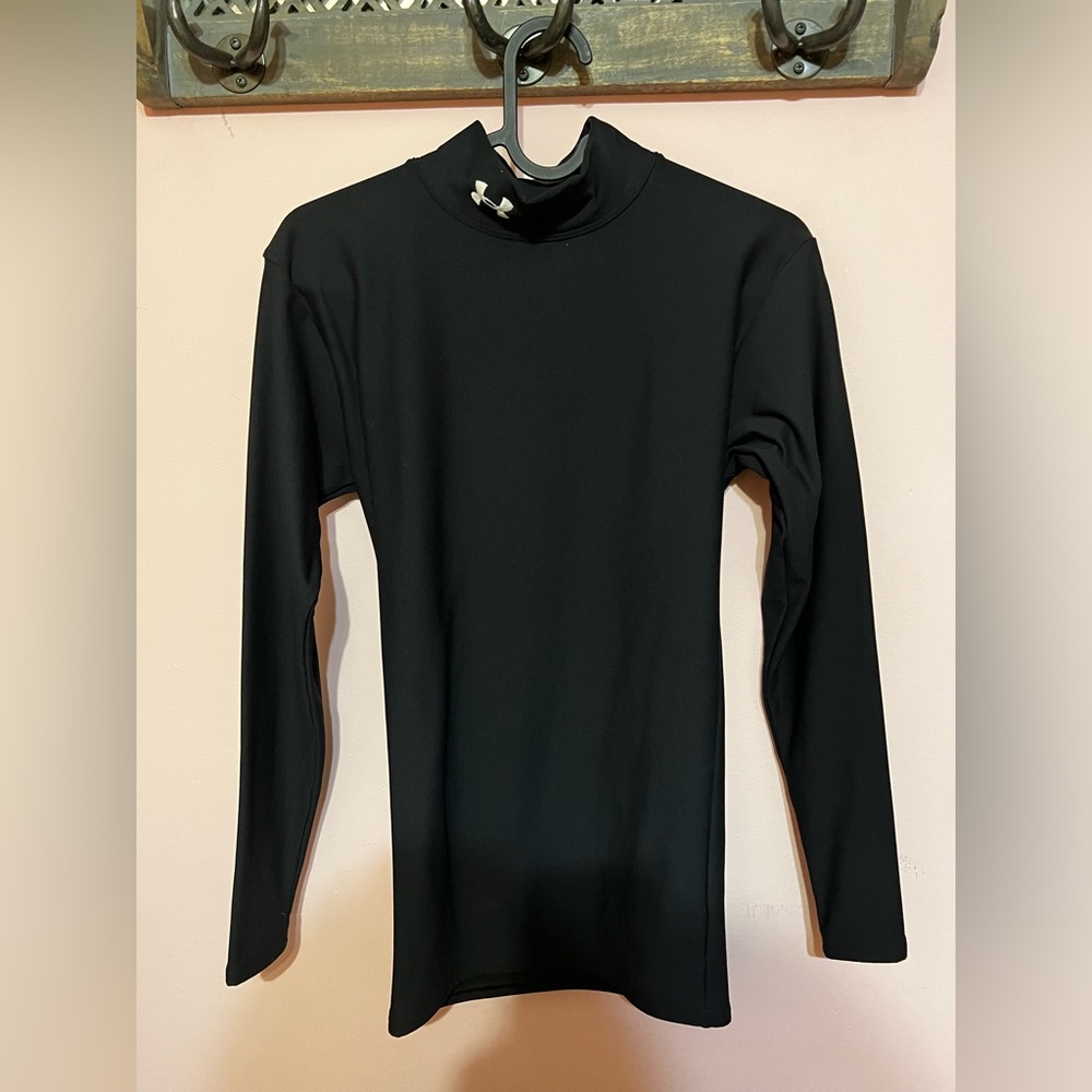 Under Armor High Neck Black Long Sleeve Running Thermal